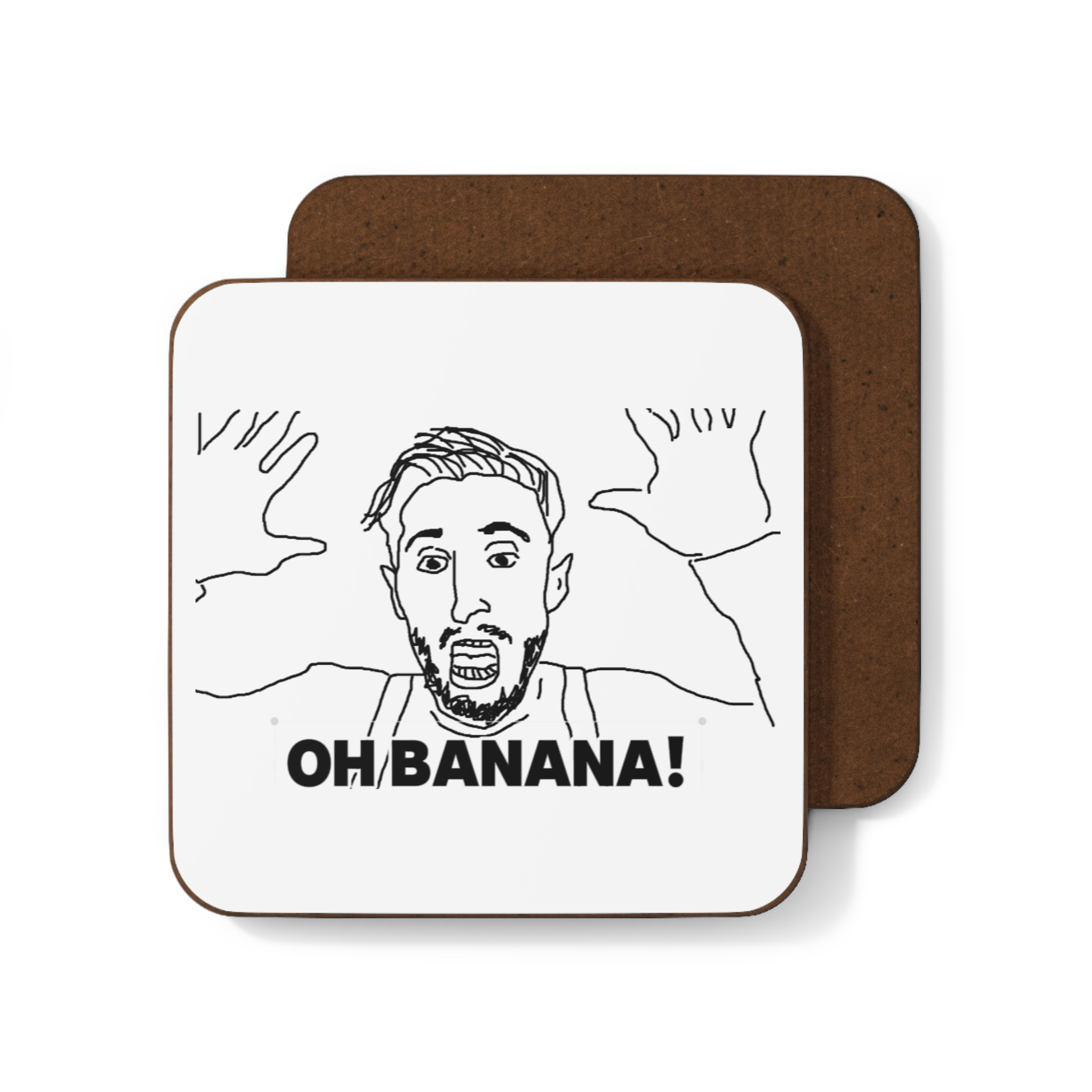 WESTON "OH BANANA!" -Hardboard Back Coaster