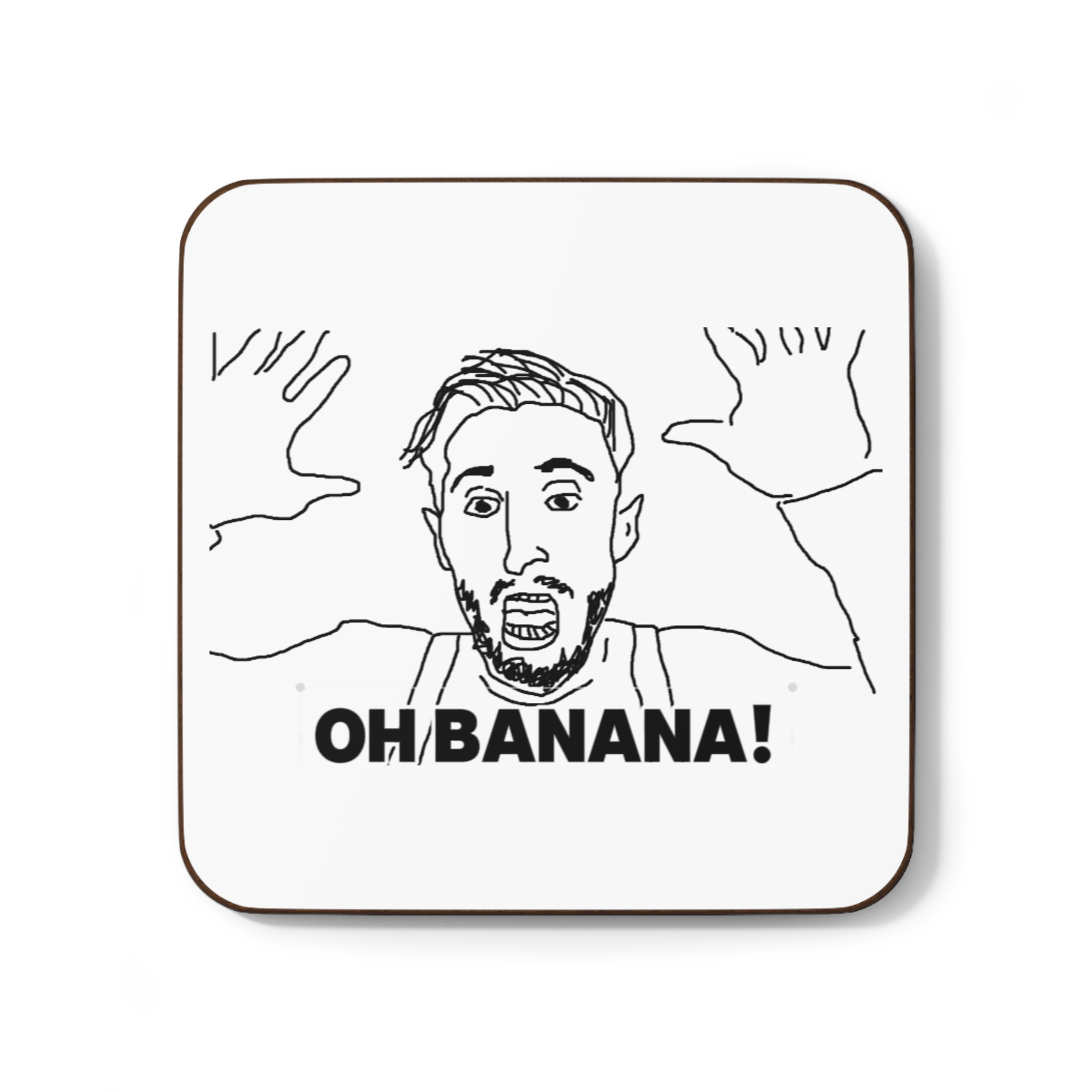 WESTON "OH BANANA!" -Hardboard Back Coaster
